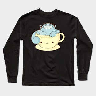 Tea Time Cat Long Sleeve T-Shirt